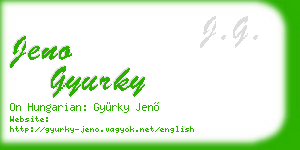 jeno gyurky business card